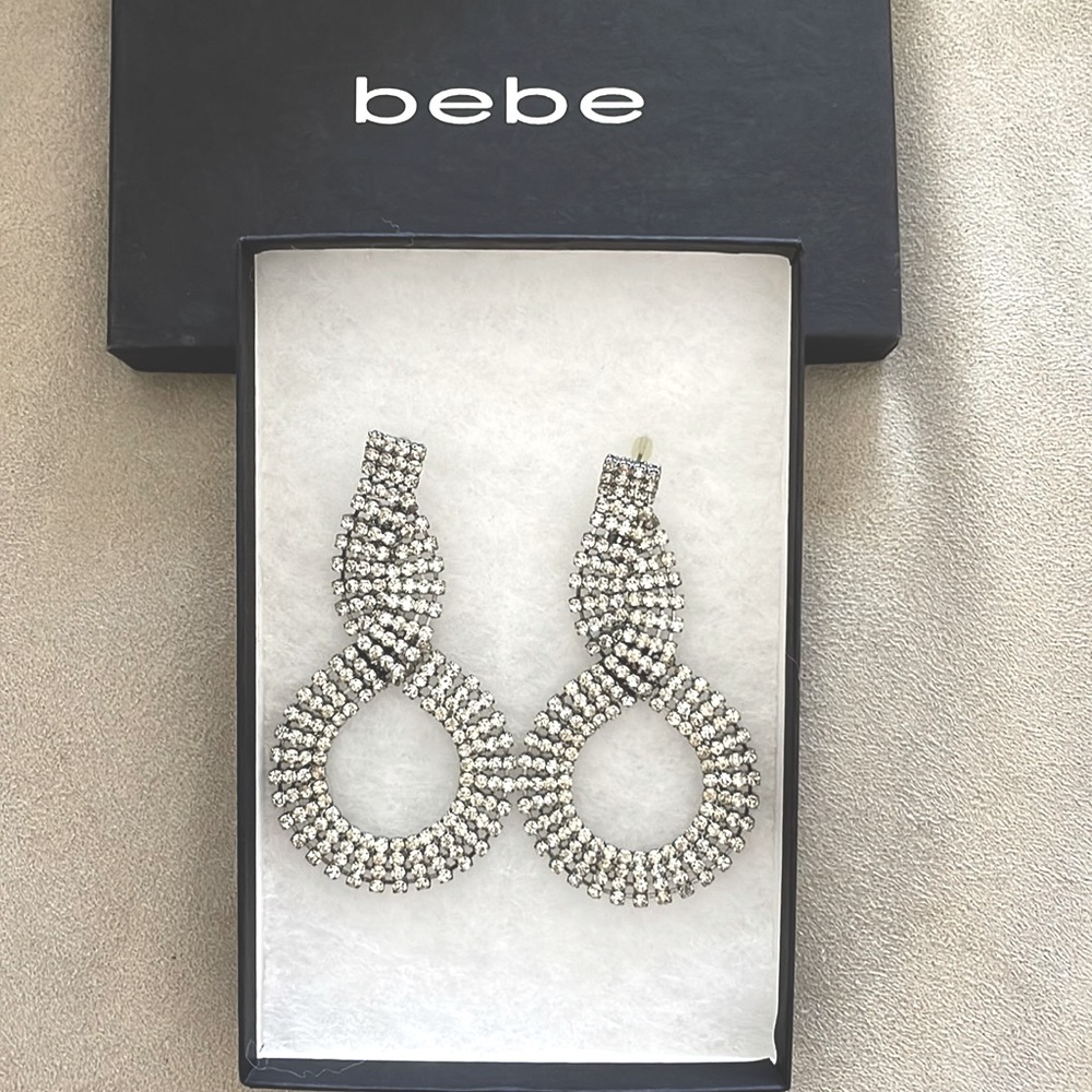 Bebe Long Sparkling Earrings